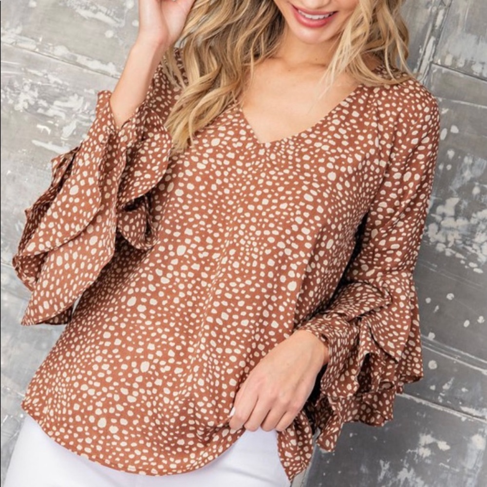 Olivia Ruffle Sleeve Top🌼 Think Spring!